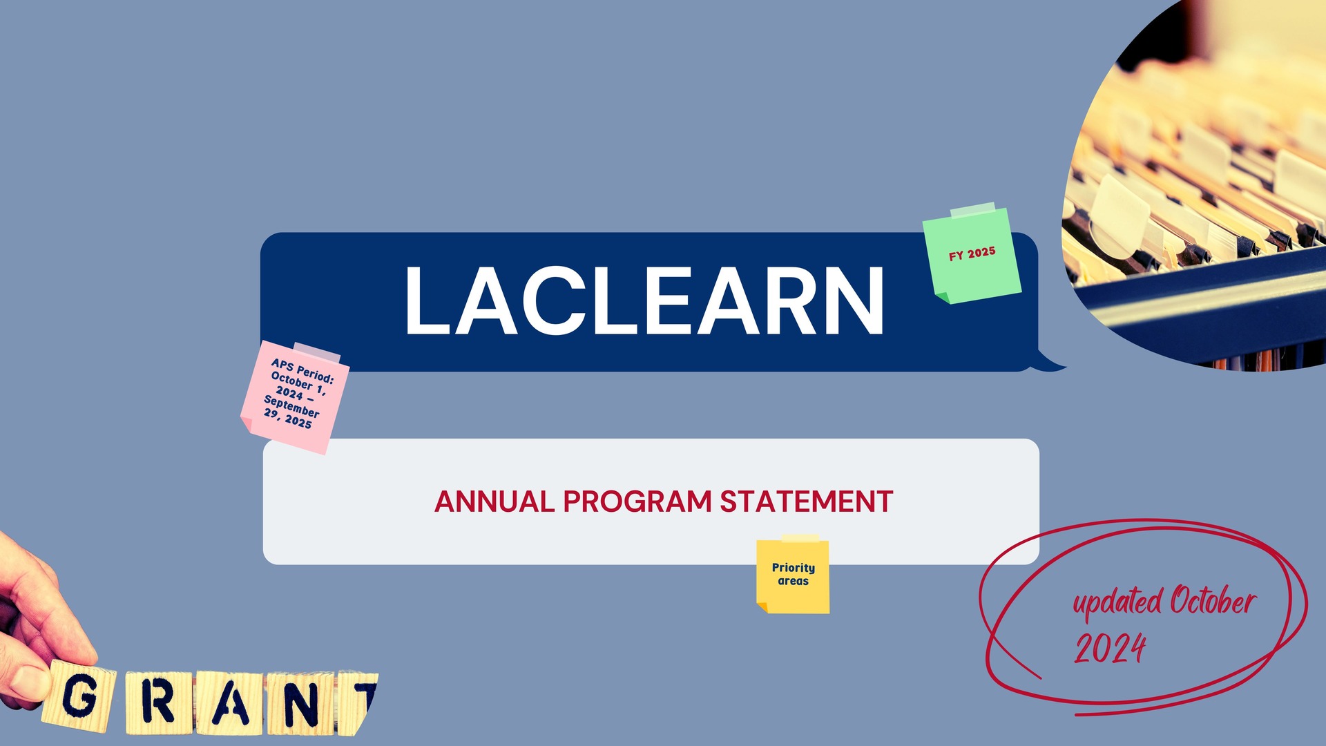 LACLEARN FY25 Annual Program Statement for Grants Under Contract