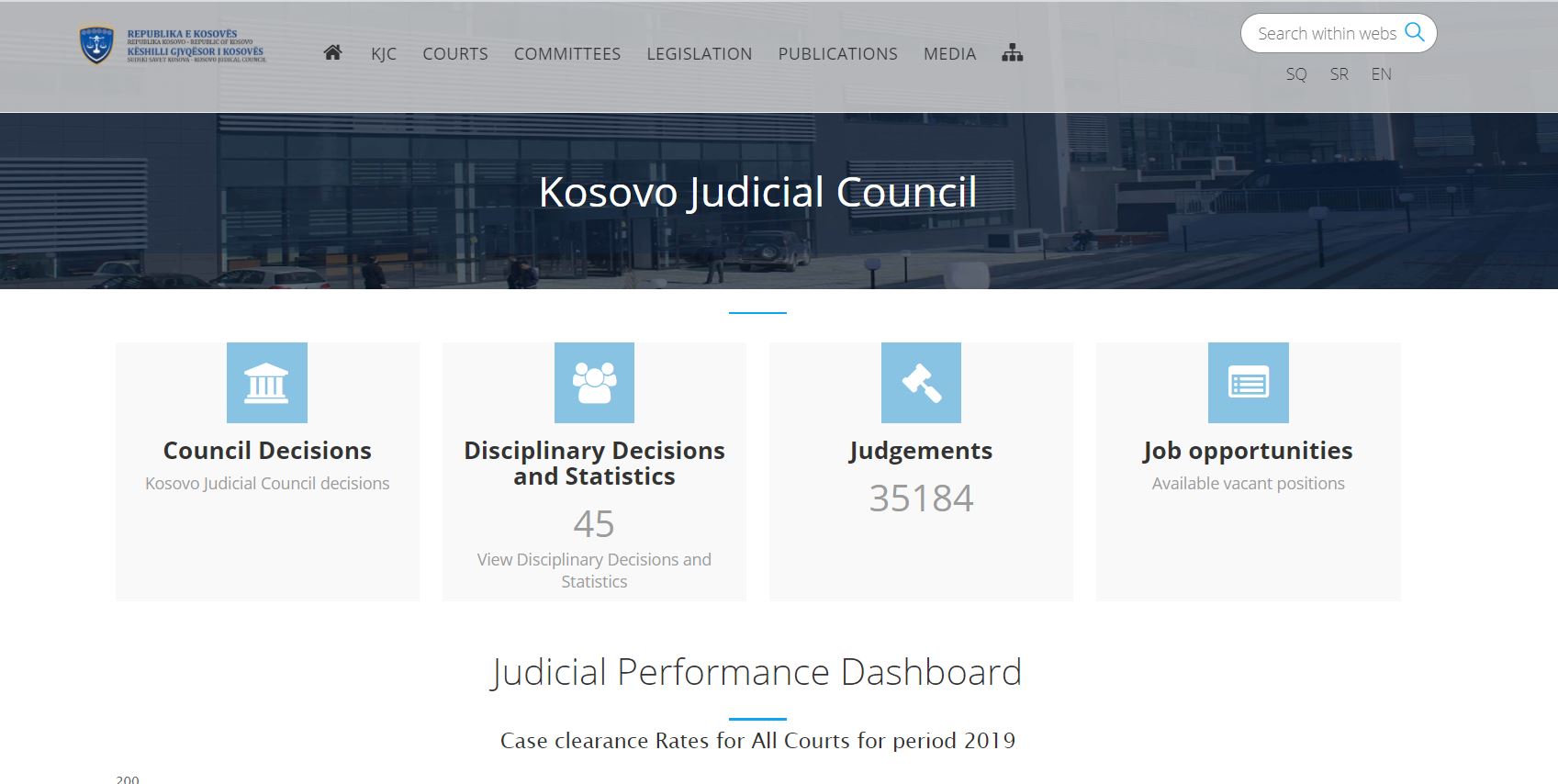 New, Modern Online Home for the Kosovo Judicial Council